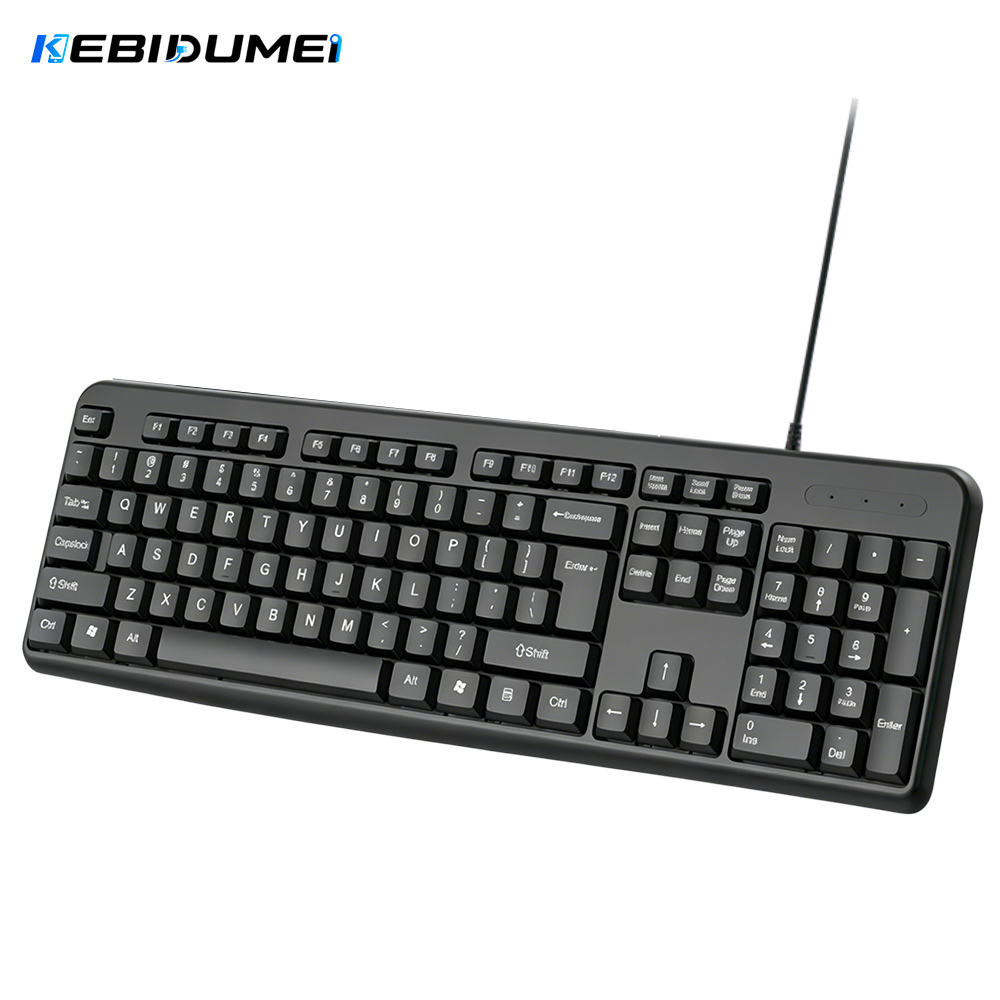 Android Tablet Gaming Accessories - KEBIDUMEI USB Wired Keyboard 104Keys Standard