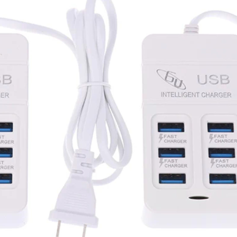1PC US Plug 6Ports Multiport U - Usb Hub Type C 评论和价格