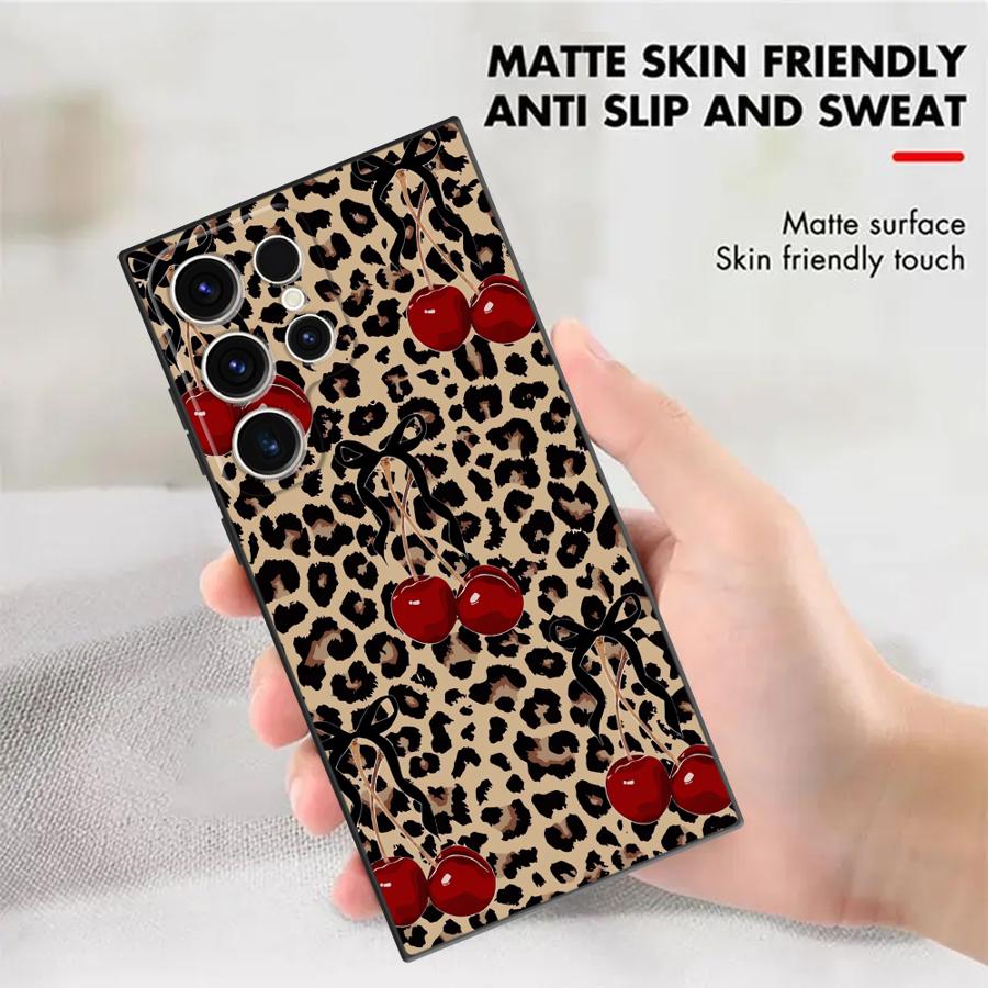 Leopard Cherry Funda Phone Cov - Tablet S9 Fe Accessories 评论和价格