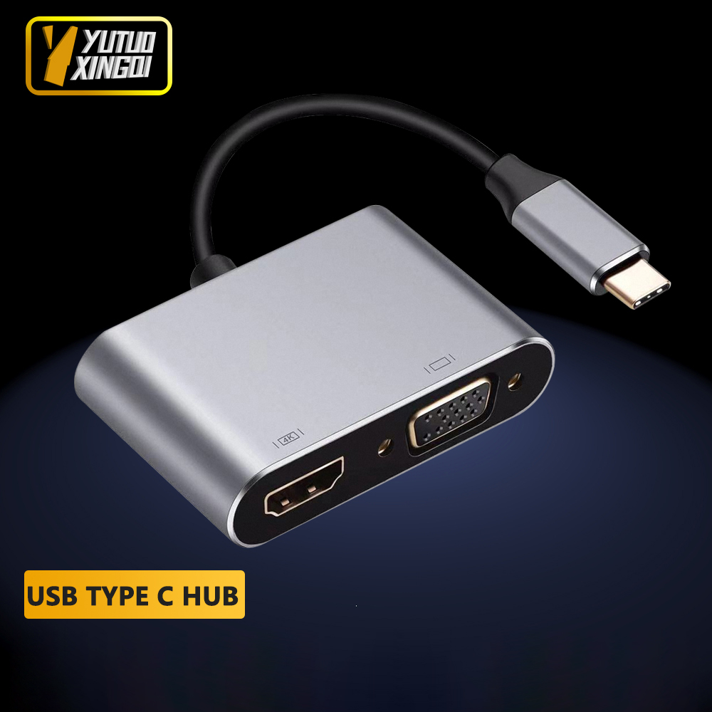 4K USB Type C to VGA 1080P USB - Usb Hub Type C 评论和价格