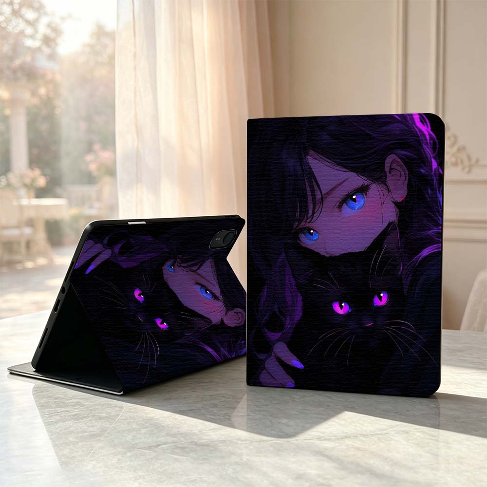 Cartoon Cat Girl Eyes Soft For - Lenovo Tablet P12 Accessories 评论和价格